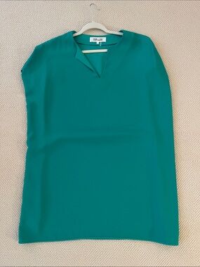 Diane Von Furstenberg Teal Sleeveless Mini Dress